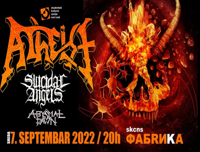 Technical death metal pioneers Atheist for the first time in Serbia!